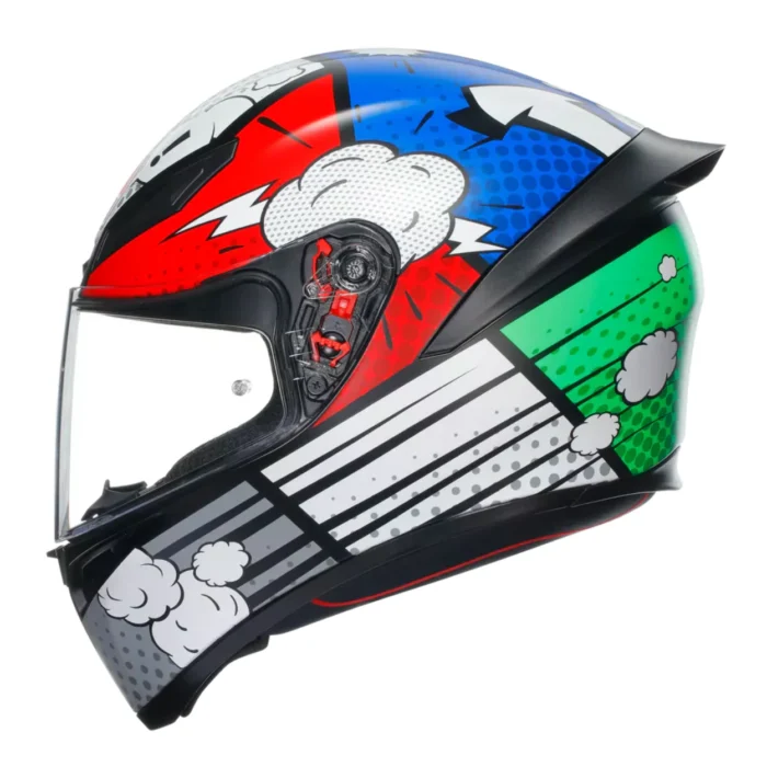 K1 S BANG MATT ITALY/BLUE - MOTORBIKE FULL FACE HELMET E2206 SIZE - L