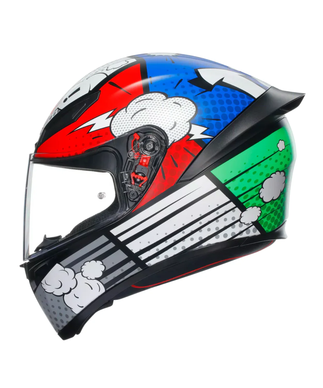 K1 S BANG MATT ITALY/BLUE - MOTORBIKE FULL FACE HELMET E2206 SIZE - L