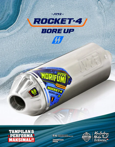Norifumi Rocket 4 BoreUp Exhaust Full System + Db Killer - Xpulse 200 - Image 2